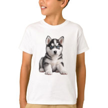 T-shirt marionnette Husky pour enfant