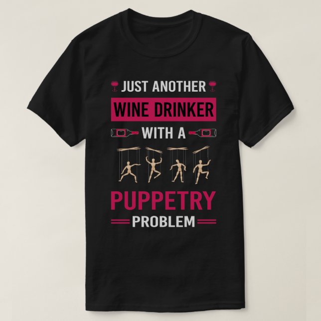 T-shirt Marionnettes de marionnettes de vin (Design devant)