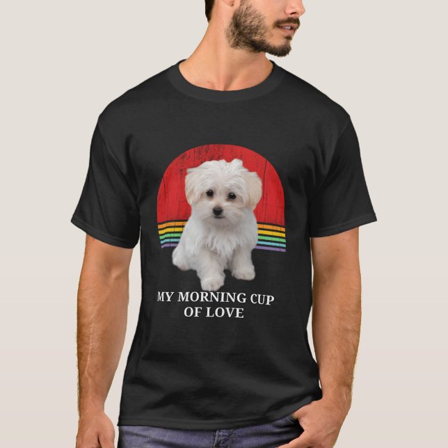 T-shirt Marionnettes maltaises Lover Retro Sunset Propriét (Devant)