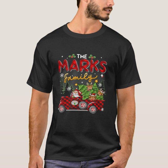 T-shirt Marks Family Christmas Matching Pajamas Group (Devant)