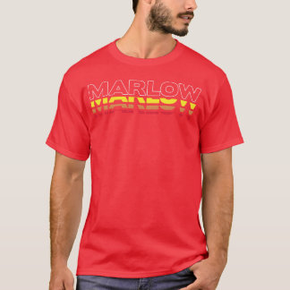 T-shirt Marlow Prénom Drôle Vintage Coucher de soleil Marl