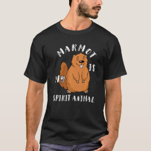T-shirt Marmot est mon esprit animal marmotte de fond de b