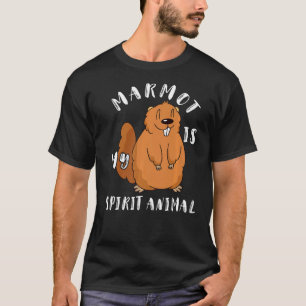 T-shirt Marmot est mon esprit animal marmotte de fond de b