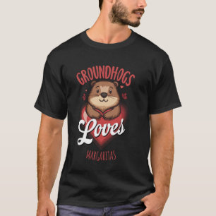 T-shirt Marmotte aime les margaritas - Illustration mignon
