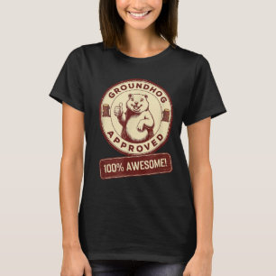 T-shirt Marmotte Approuvée 100% Incroyable Drôle Vintage