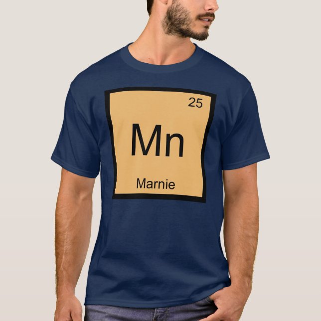 T-shirt Marnie Nom Chimie Élément Tableau périodique (Devant)