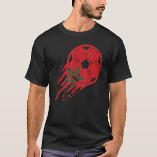 T-shirt Maroc Drapeau Marocain Football Fan Hommes Femme