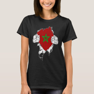 T-shirt Maroc, Maroc Drapeau Amour, Marocain Fière