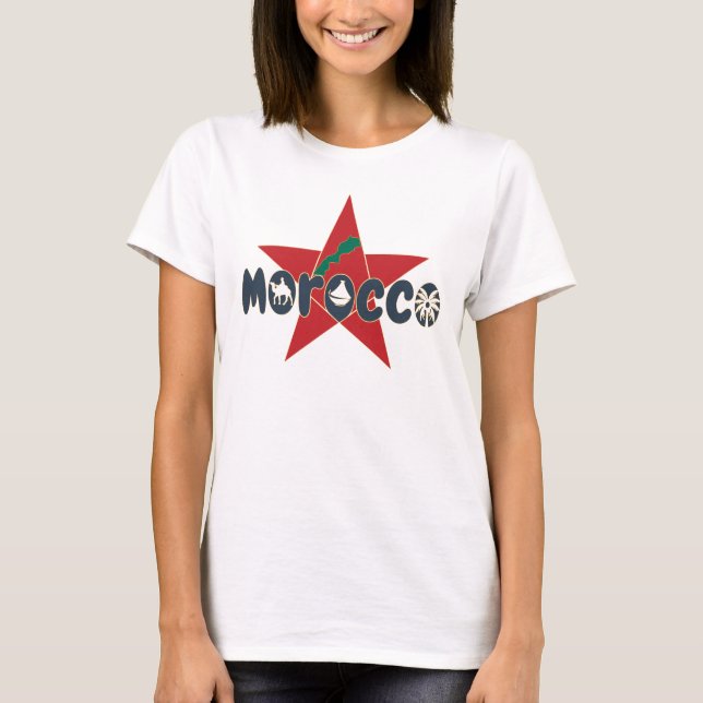 T-shirt Maroc - Une étoile de la tradition et aujourd'hui (Devant)