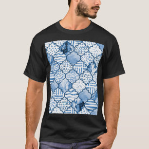 T-shirt Marocain géométrique, aquarelle motif sans couture