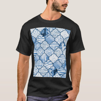 T-shirt Marocain géométrique, aquarelle motif sans couture