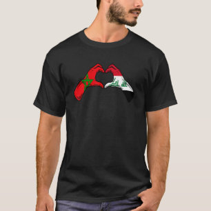 T-shirt Marocain Iraq Drapeau - Marocain Iraquien Coeur_1