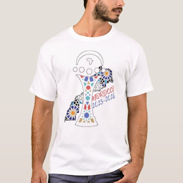 T-shirt Marocain Spirit 2025/2026 - Afrique Cup Design (Devant)