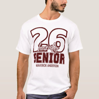T-shirt Maroon Class of 2026 Graduation
