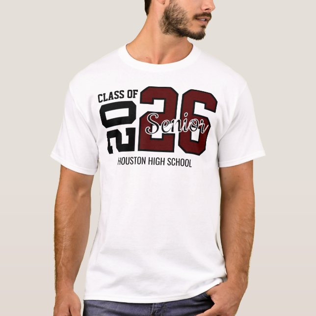 T-shirt Maroon Congrats Graduation (Devant)