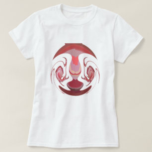 T-shirt Maroon Majesty : Rustic Radiance Texté Africain