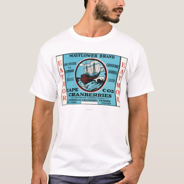 T-shirt Marque de canneberges d'Eatmor de fleur (Devant)