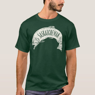 T-shirt Marque de mots-symbole du poisson de la Saskatchew