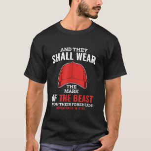T-shirt Marque Drôle Anti Trump De La Bête Rouge Casquette