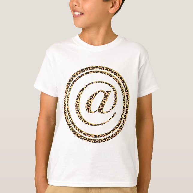 T-shirt marque léopard @ (Devant)