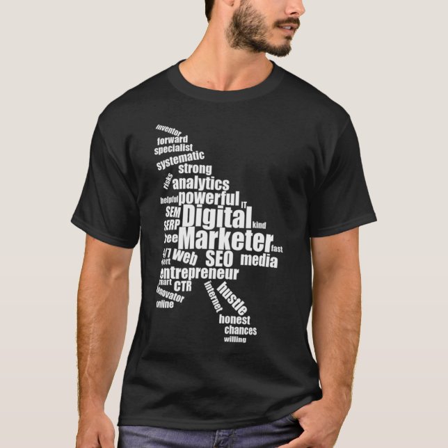 T-shirt Marque numérique Wordcloud Digital Marketing (Devant)