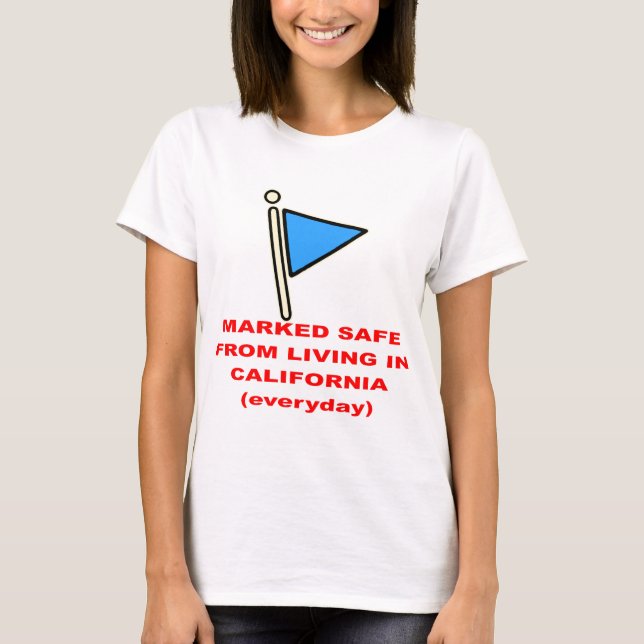 T-shirt Marqué Sûr De Vivre En Californie # (Devant)