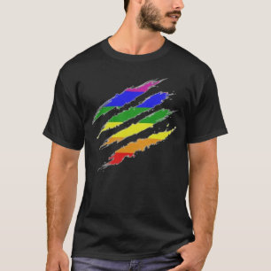T-shirt Marques Claw drapeau arc-en-ciel