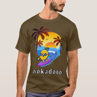 T-shirt marrant avocado surf mignon amoureux de l'avocat c