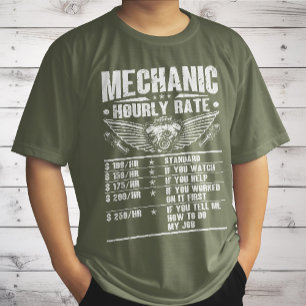 T-shirt Marrant mécanicien taux horaire Auto voiture mécan