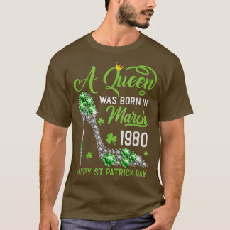 T-shirt Mars 1980 43e anniversaire Joyeux Saint Patrick's 