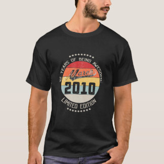 T-shirt Mars 2010 12E Cadeau Anniversaire 12 Ans Être Awes