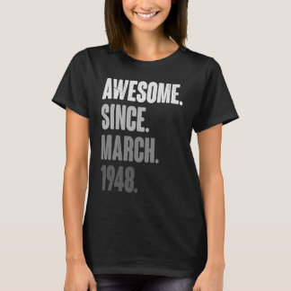 T-shirt Mars Anniversaire 75ème Décoration 75 ans Vintag