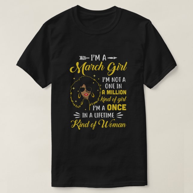 T-shirt Mars Cadeaux d'anniversaire Je suis une reine noir (Design devant)