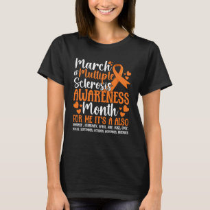 T-shirt Mars est la sclérose en plaques Mois de sensibilis