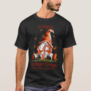 T-shirt Mars Nous Portons Orange Gnome Sclérose Multiple M