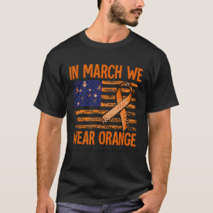 T-shirt Mars Nous Portons Orange Sclérose en plaques Sensi