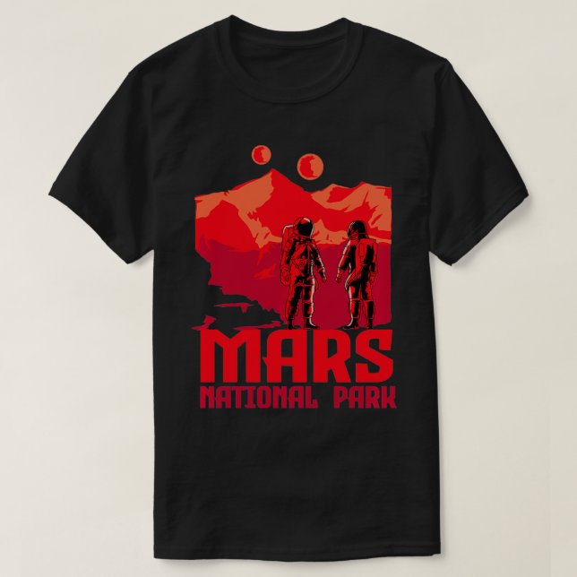 T-shirt Mars Parc National Inspiré Planète Rouge Connexe M (Design devant)
