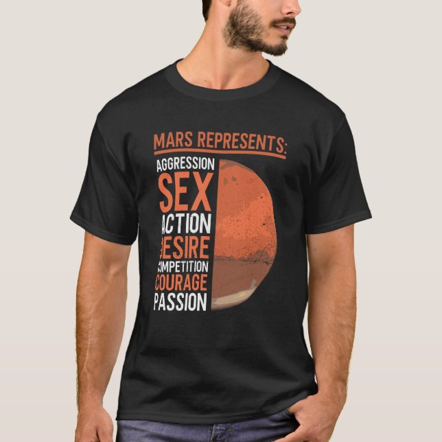 T-shirt Mars Planet Astrology Mars Spirituality (Devant)