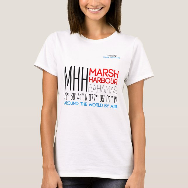 T-shirt Marsh Harbour, Bahamas (Devant)