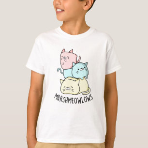 T-shirt Marsh-meow-low Funny Chat Marshmallow Pun