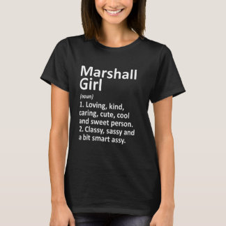 T-shirt Marshall Girl Mi Michigan Funny City Accueil Racin