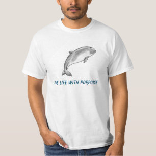 T-shirt Marsouin avec la légende "Vivre avec du marsouin"