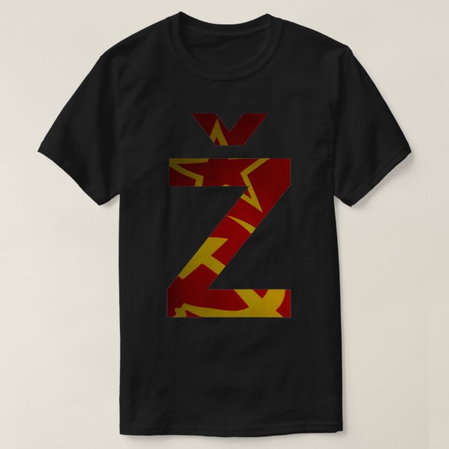 T-shirt Marteau communiste Slavoj Zizek Z et Drapeau de fa (Design devant)