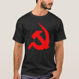 T-shirt Marteau et faucille rouges Néo--Épais sur le noir