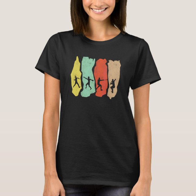T-shirt Marteau Retro Javelin Discus Shot Put Track Et Fie (Devant)