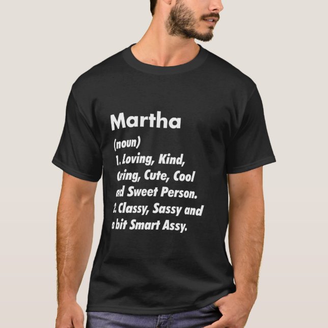 T-shirt Martha Définition Personnalisée Drôle Cadeau Anniv (Devant)