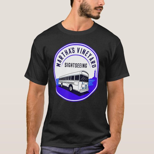 T-shirt Martha's Vineyard MA  Sightseeing Bus Tour Men Wom (Devant)