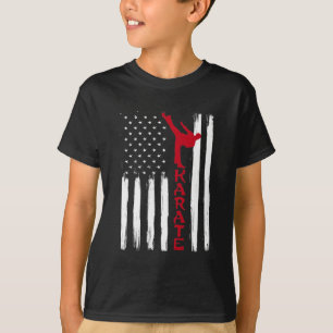 T-shirt Martial Arts American Flag US Karate Fighter
