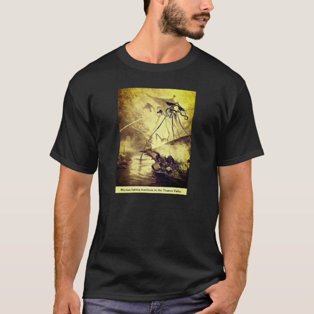 T-shirt Martiens déchargeant des rayons de chaleur (Devant)
