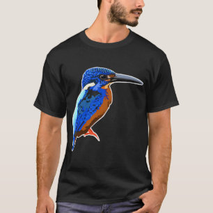 T-shirt Martin-pêcheur bleu